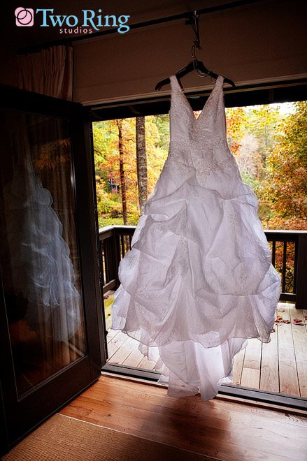 The bride's dress
