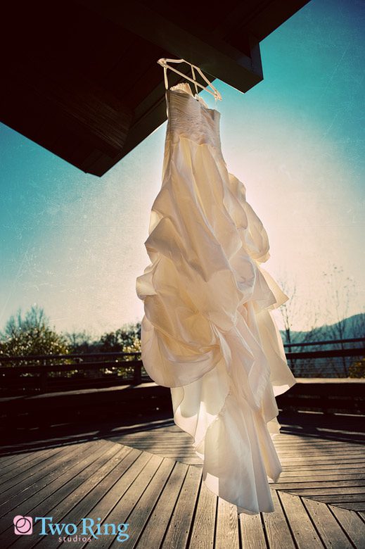 The bride's dress - Asheville wedding photographer