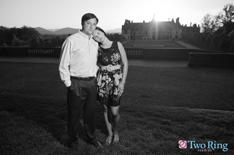 Engagement photos at Biltmore house in Asheville