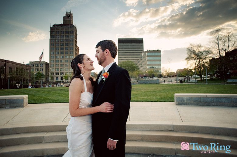 Photo of downtown Asheville wedding