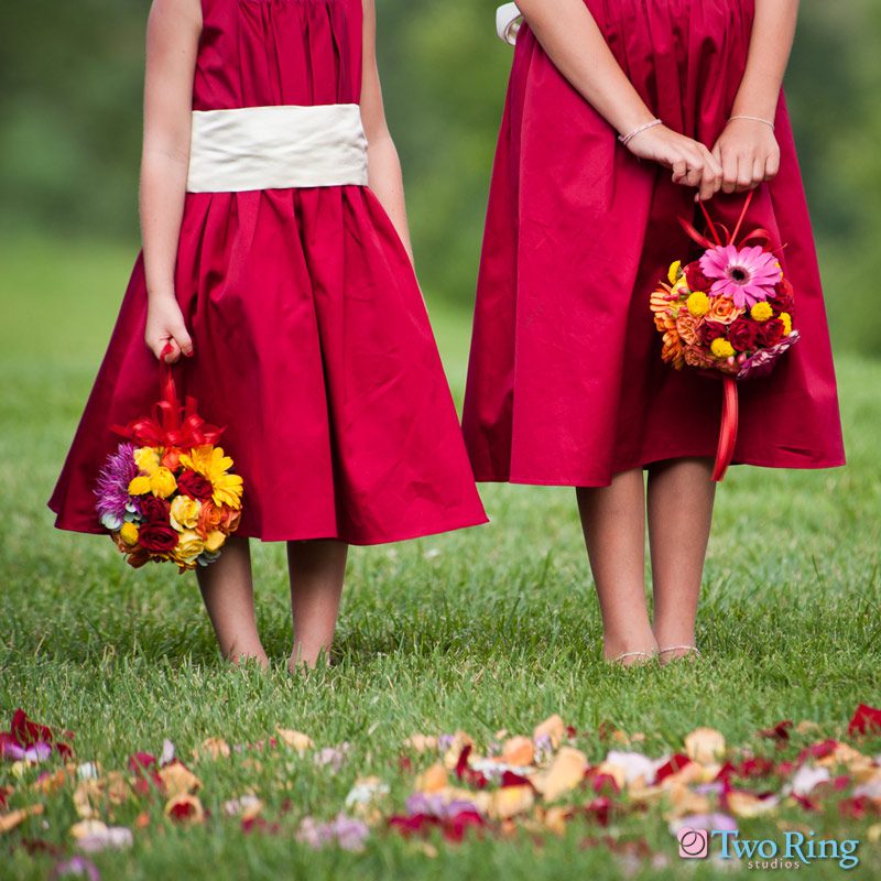 Flower girls at ceremony