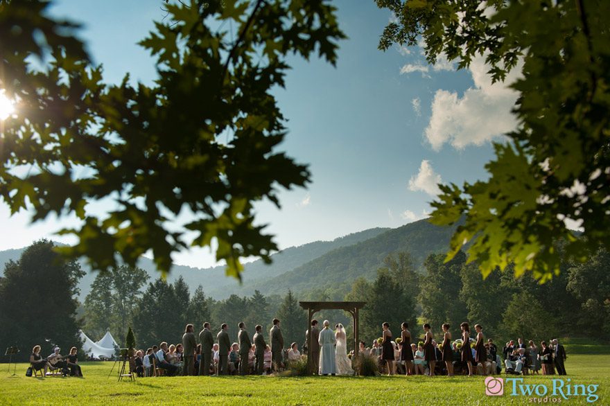 Ceremony at Lake Eden wedding
