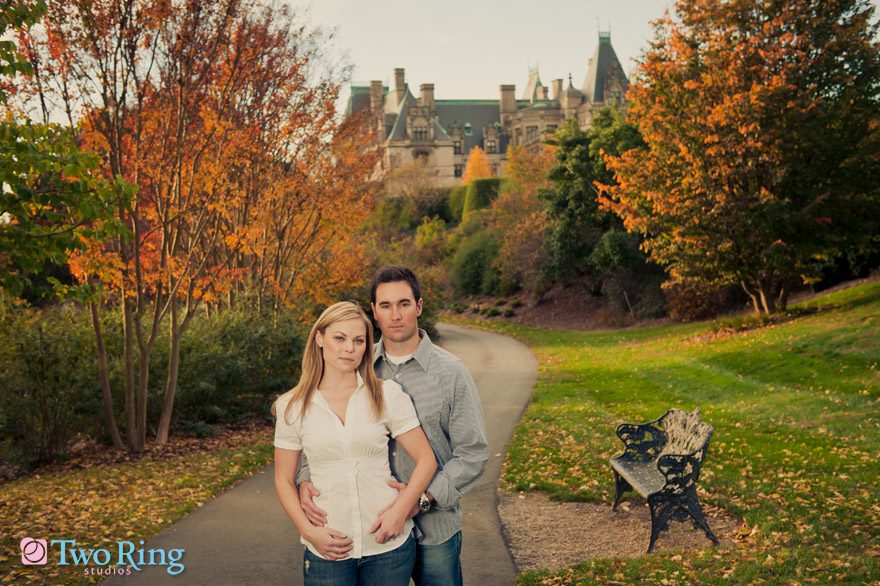 Engagement shoot in the Fall at Biltmore