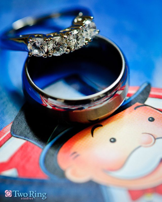 Monopoly wedding rings