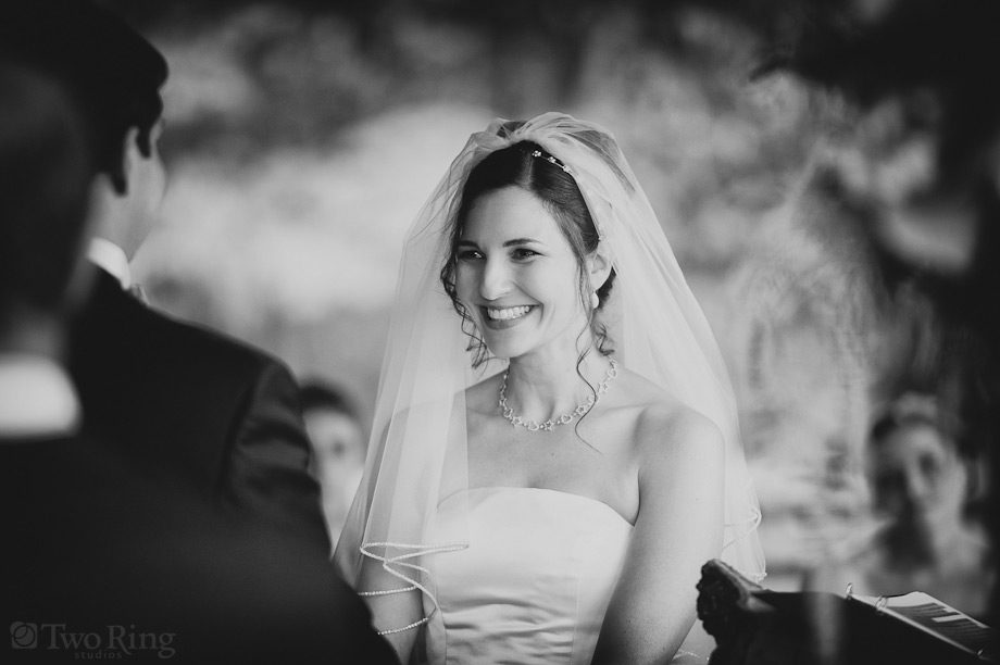 Bride smiling