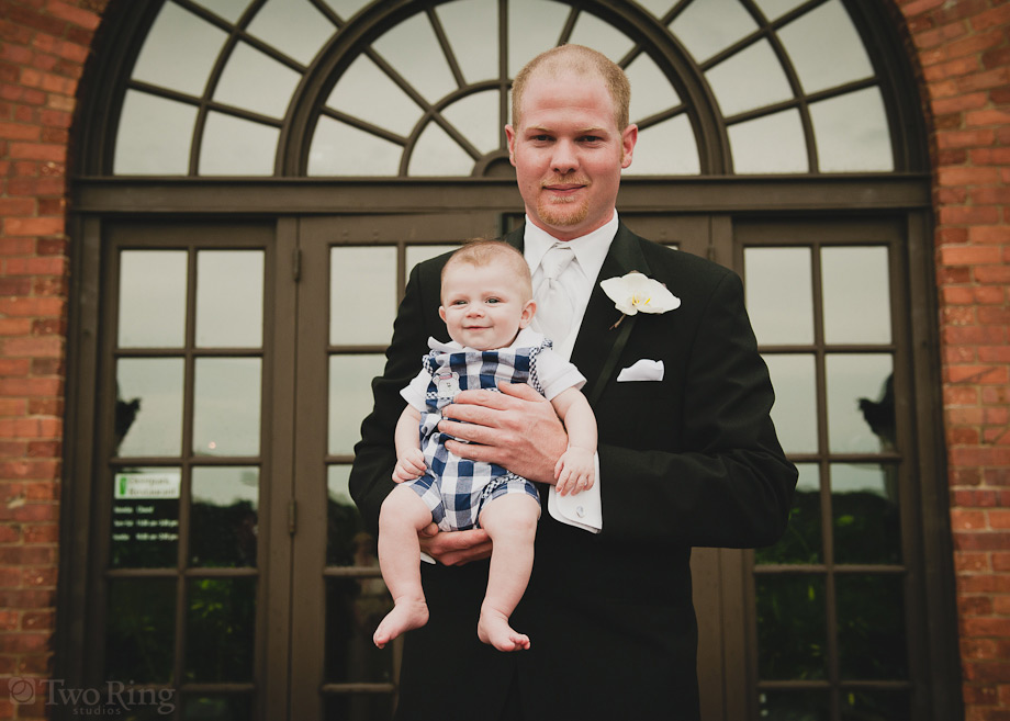 Groom and baby